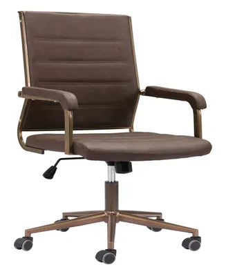 Zuo 41" Steel, Polyurethane Auction Swivel Base Office Chair