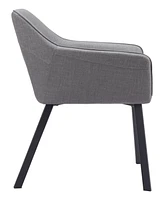 Zuo 35" Steel, Polyester Adage Water Resistant Dining Chair