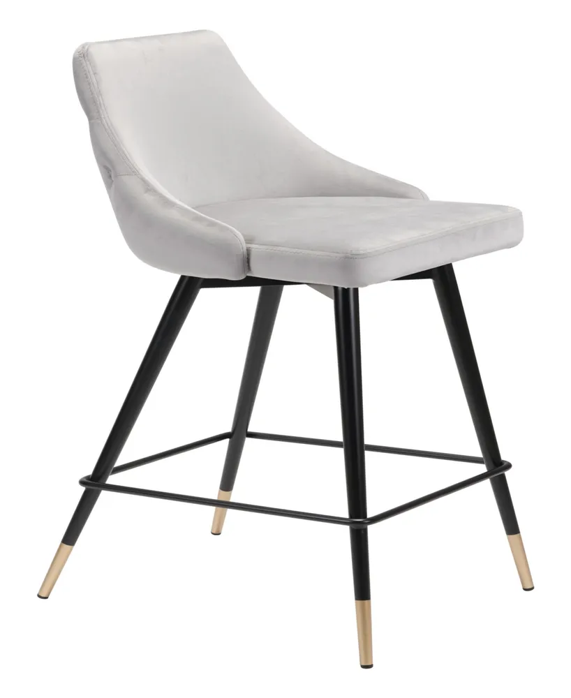 Zuo 36" Steel, Polyester Piccolo Pencil Legs Counter Chair