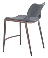 Zuo 37" Stainless Steel, Polyurethane Ace Counter Chair