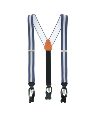 Trafalgar Men's Oliver Stripe Convertible Suspenders