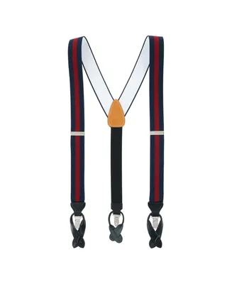 Trafalgar Men's Oliver Stripe Convertible Suspenders