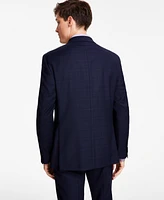 Tommy Hilfiger Men's Modern-Fit Th Flex Stretch Plaid Wool Blend Suit Jacket