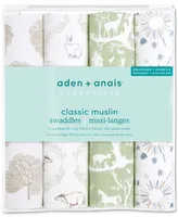 Baby Boys or Baby Girls Muslin Swaddles, Pack of 4