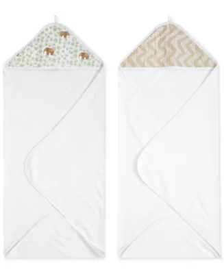 aden by aden + anais Baby Boys or Baby Girls Hooded Towels, Pack of 2