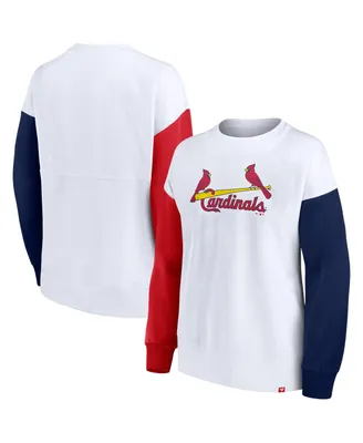 Women's Fanatics White St. Louis Cardinals Series Pullover Sweatshirt