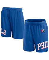 Men's Fanatics Royal Philadelphia 76ers Free Throw Mesh Shorts