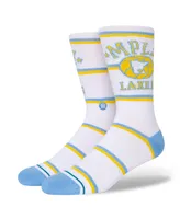 Men's Stance Los Angeles Lakers Hardwood Classics Stripes Crew Socks