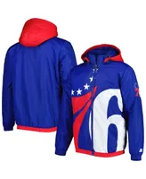 Men's Starter Royal Philadelphia 76ers The Triple Double Full-Zip Hoodie Jacket