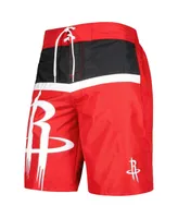 Men's G-iii Sports by Carl Banks Red Houston Rockets Sea Wind Swim Trunks