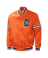 Men's Starter Orange Detroit Tigers Slider Satin Full-Snap Varsity Jacket