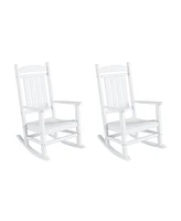 All-Weather Outdoor Patio Poly Classic Porch Rocking Chair (Set of 2)