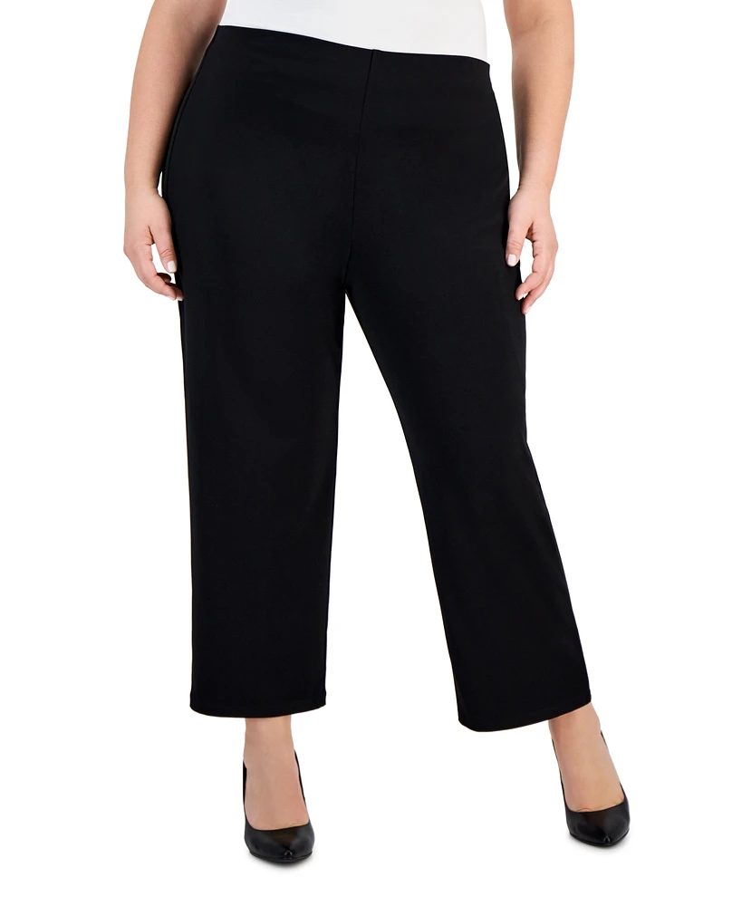 Jm Collection Plus and Petite Wide-Leg Pull-On Pants, Created for Macy's