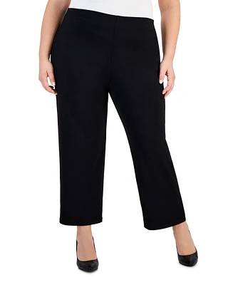 Jm Collection Plus and Petite Wide-Leg Pull-On Pants, Exclusively at Macy's