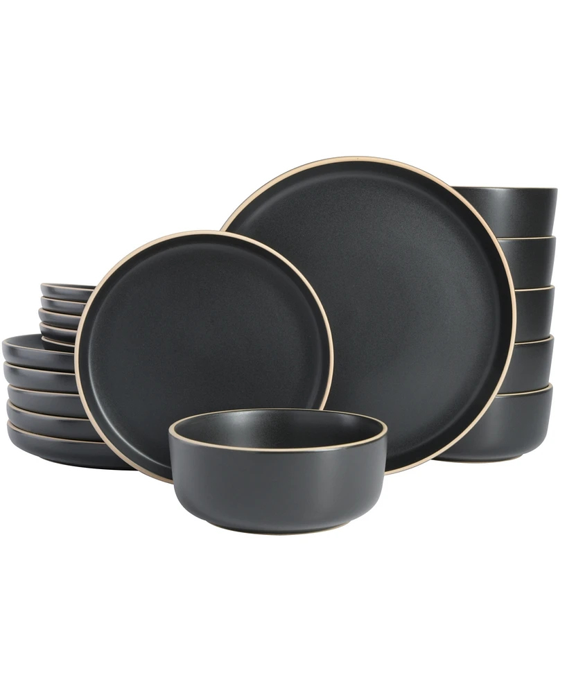 Gibson Home Zuma 18 Piece Dinnerware Set, Service for 6