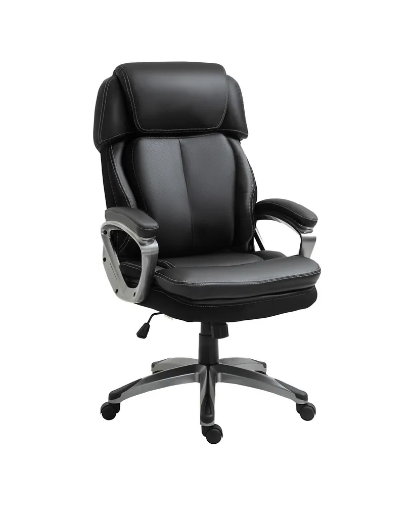 Vinsetto High-Back Extra Cushioned Office Chair with Adjustable Height &  Wheels