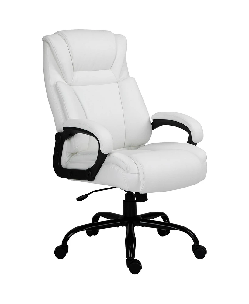 Vinsetto Big and Tall Executive Office Chair w/ Pu Leather Fabric, Wheel
