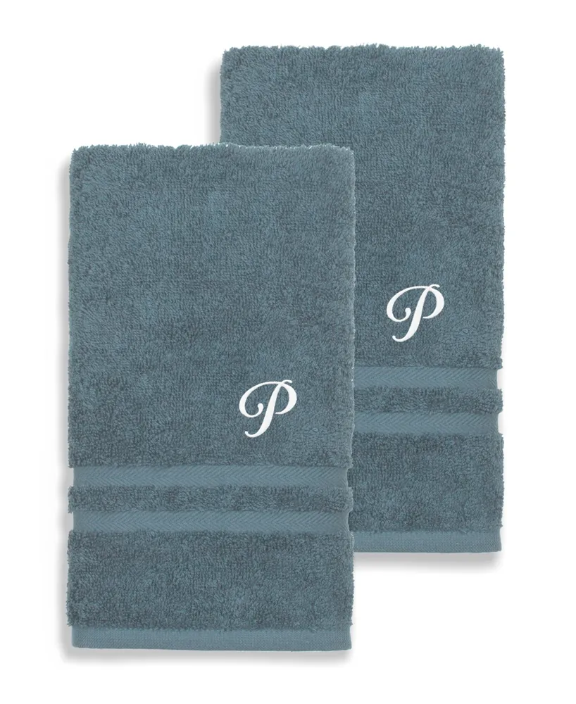 Linum Home Textiles Turkish Cotton Personalized 2 Piece Denzi Hand Towel Set