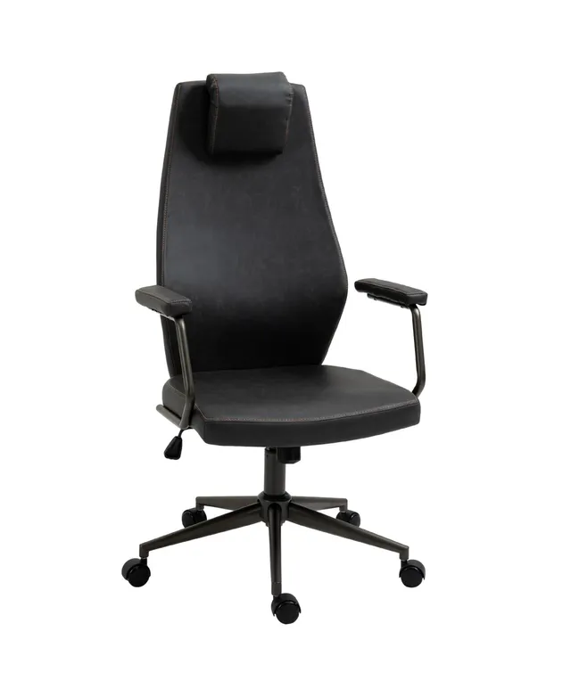 Vinsetto High-Back Extra Cushioned Office Chair with Adjustable Height &  Wheels