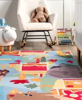 nuLoom Aurora Paxton Washable Kids Zoo Nursery or Playroom 8' x 10' Area Rug