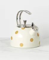 kate spade new york Deco Dot Gold Tea Kettle