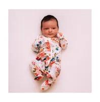 Footed Jammies French Floral Baby Girl Pajamas