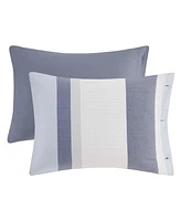 Closeout! Madison Park Allegany Striped 5 Piece Jacquard comforter Set, King/California King