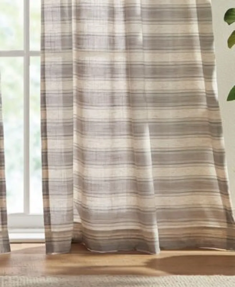 Tommy Hilfiger Whelan Stripe Pole Top Dusty 2 Piece Curtain Panel Collection
