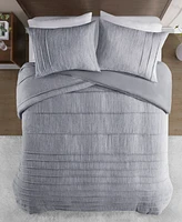 Beautyrest Maddox Striated Cationic Dyed Oversized 3-Pc. Duvet Cover Set