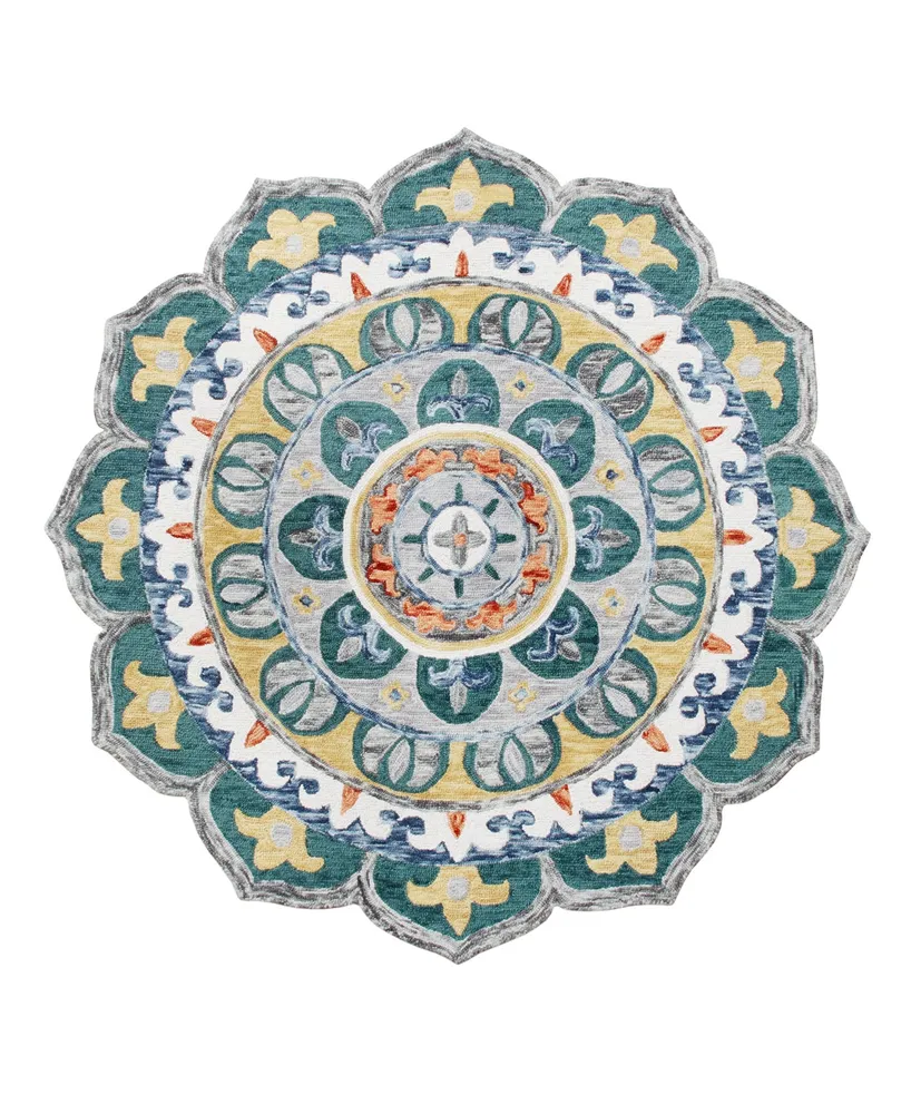 Lr Home Sweet SINUO54162 4' x 4' Round Area Rug