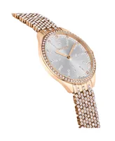 Swarovski Women's Quartz Attract Rose Gold-Tone Metal Watch, Swiss Made 30mm