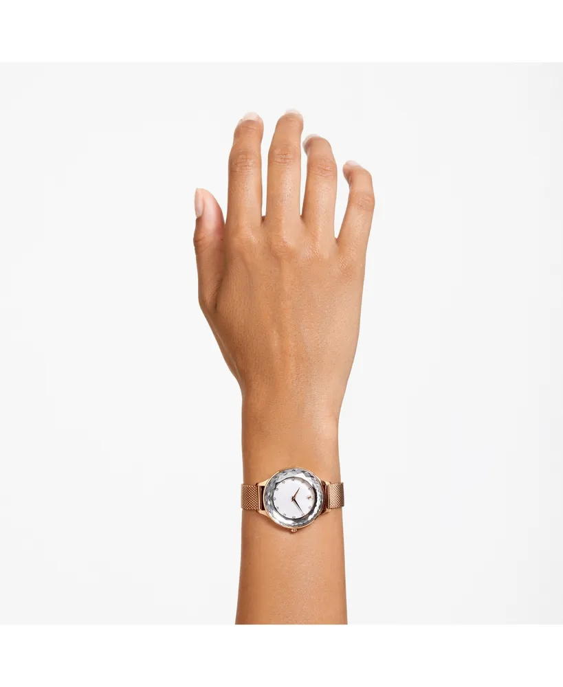 Swarovski Women's Quartz Octea Nova Rose Gold-Tone Metal Watch, Swiss Made 33mm