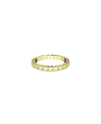 Swarovski Crystal Round Cut Yellow Matrix Ring