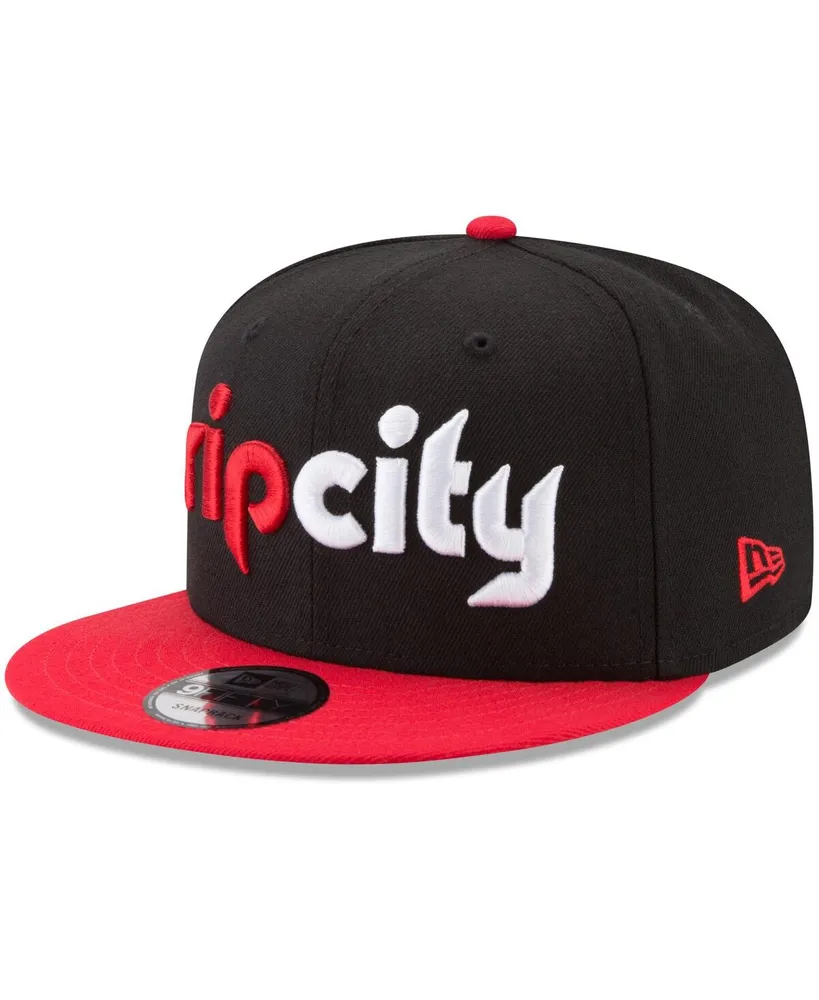 Men's New Era Black, Red Portland Trail Blazers 2-Tone 9FIFTY Adjustable Snapback Hat