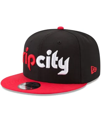 Men's New Era Black, Red Portland Trail Blazers 2-Tone 9FIFTY Adjustable Snapback Hat