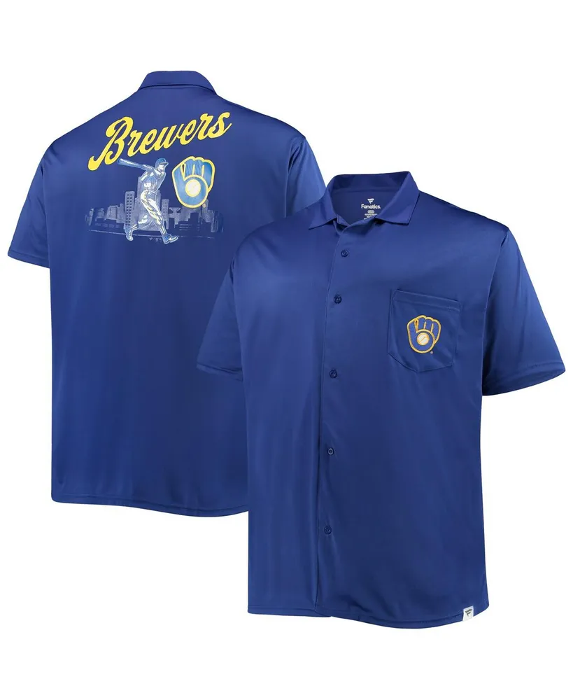 Men's Antigua White Milwaukee Brewers par Polo Size: Large