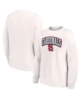 Women's Fanatics Cream St. Louis Cardinals Leopard Pullover Sweatshirt