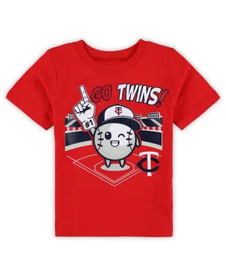 Toddler Boys and Girls Red Minnesota Twins Ball Boy T-shirt