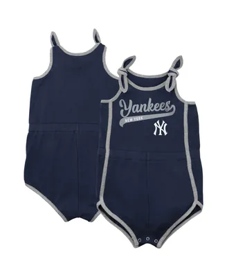 Toddler Girls Navy New York Yankees Hit and Run Bodysuit