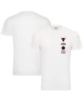 Men's and Women's Sportiqe White Chicago Bulls 1966 Collection City Flag Bingham T-shirt