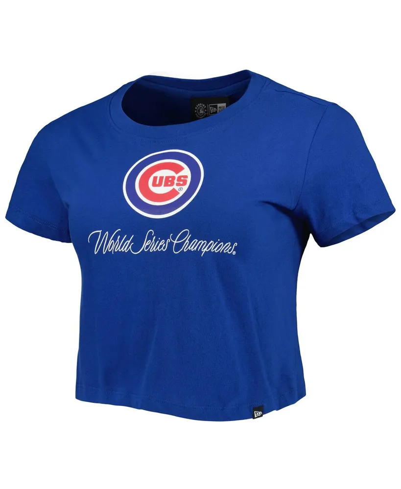 Women's New Era Blue Chicago Cubs Historic Champs T-shirt