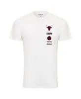 Men's and Women's Sportiqe White Chicago Bulls 1966 Collection City Flag Bingham T-shirt