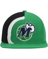 Men's Mitchell & Ness Green Dallas Mavericks Hardwood Classics Retroline Snapback Hat