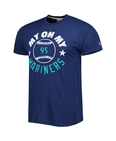 Men's Homage Navy Seattle Mariners Hyper Local Tri-Blend T-shirt