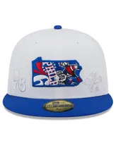 Men's New Era White and Royal Philadelphia 76ers State Pride 59FIFTY Fitted Hat