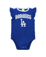 Infant Boys and Girls Royal Heather Gray Los Angeles Dodgers Little Fan Two-Pack Bodysuit Set