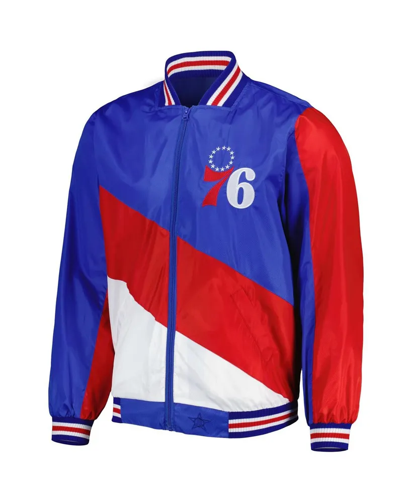 Men's Jh Design Royal Philadelphia 76ers Ripstop Full-Zip Jacket