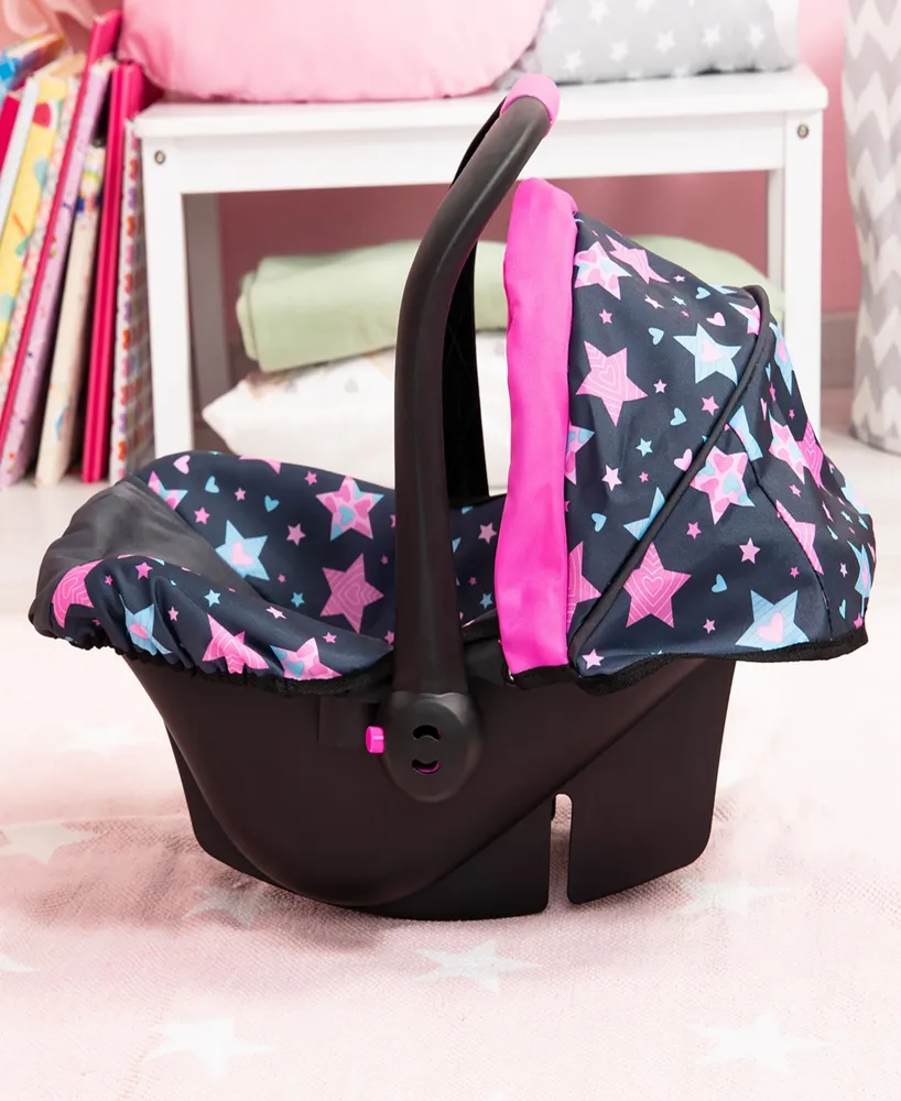 Bayer Design Dolls Turquoise, Pink, Stars Car Seat