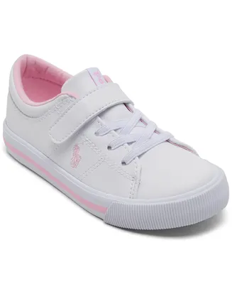 Polo Ralph Lauren Toddler Girls Elmwood Adjustable Strap Closure Casual Sneakers from Finish Line