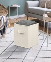 Foldable Storage Cube Bin with Dual Handles- Set of 6